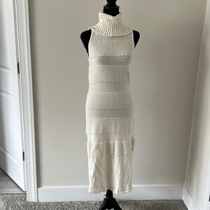 Anthropologie cream sweater dress